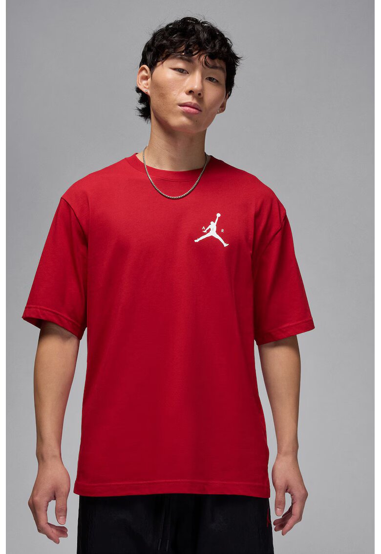 Nike Tricou cu imprimeu logo - pentru baschet - Rosu/Alb
