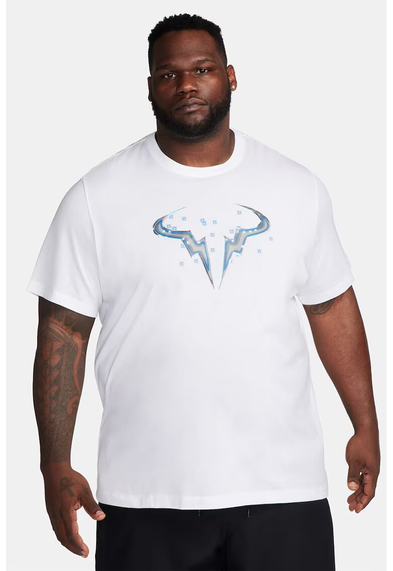 Nike Tricou cu imprimeu - pentru tenis - Gri/Alb optic