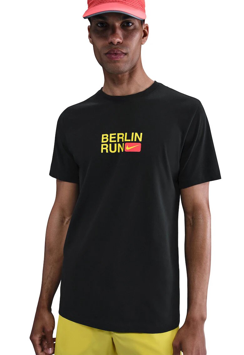 Nike Tricou cu tehnologie Dri-Fit pentru alergare M City - Negru