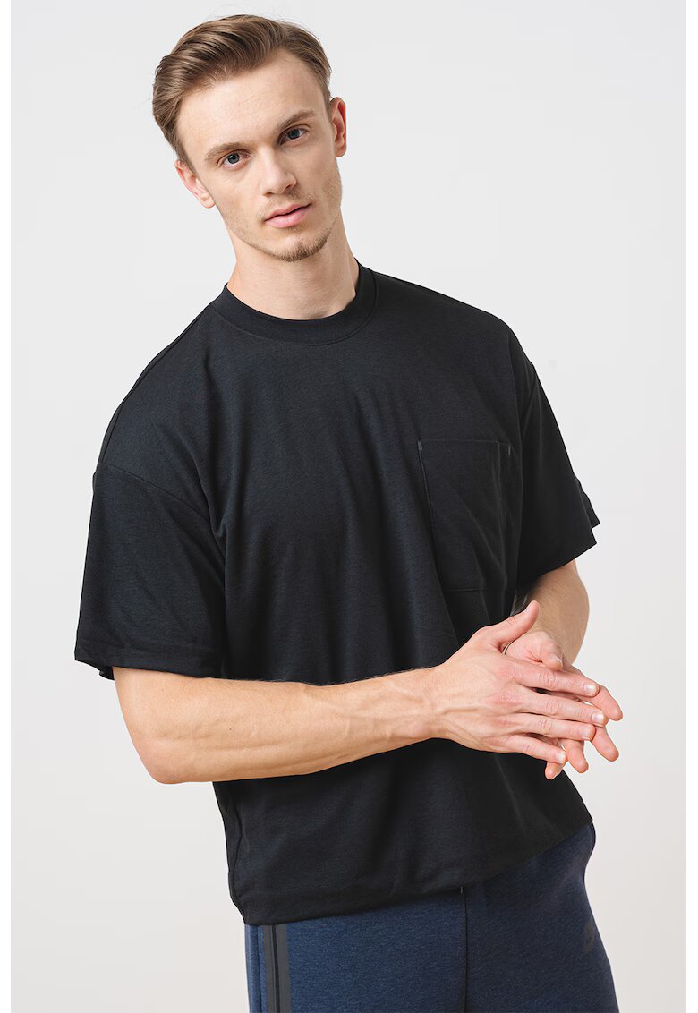 Nike Tricou cu tehnologie Dri Fit si decolteu rotund - Negru