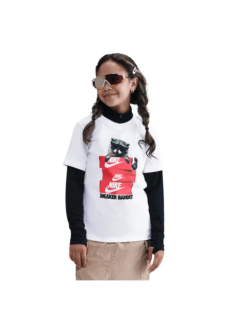 Nike Tricou Cute Animal Photo 53025 - Alb