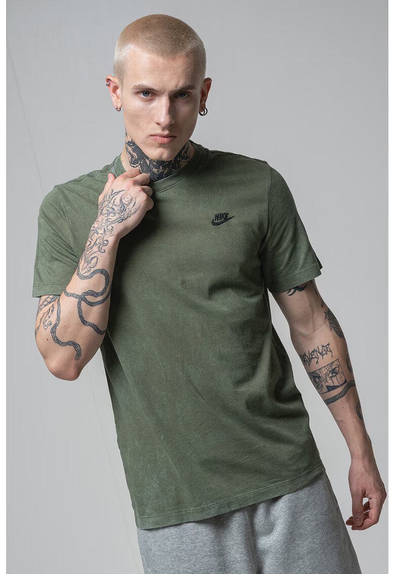 Nike Tricou de bumbac cu logo - Verde feriga