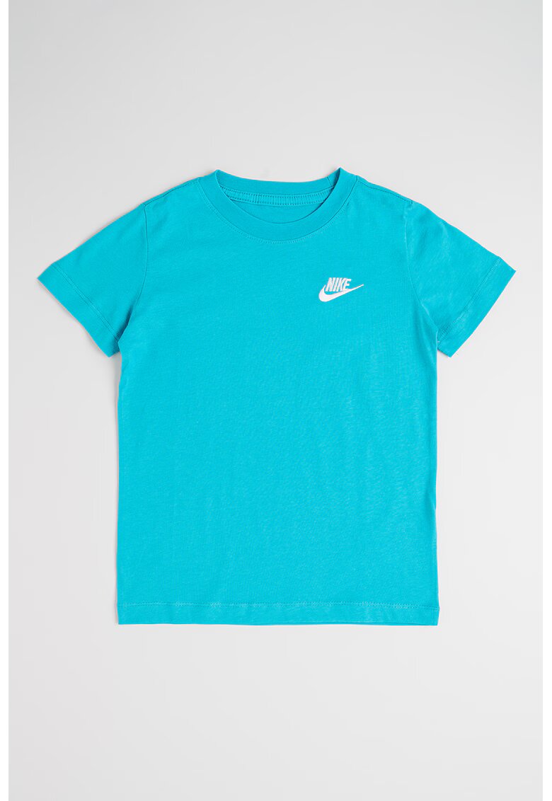 Nike Tricou din bumbac cu decolteu la baza gatului Futura - Turcoaz