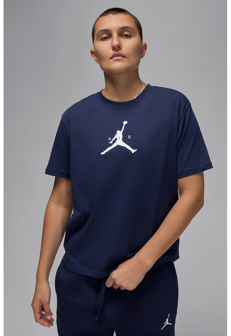 Nike Tricou din bumbac pentru baschet Jumpman - Bleumarin