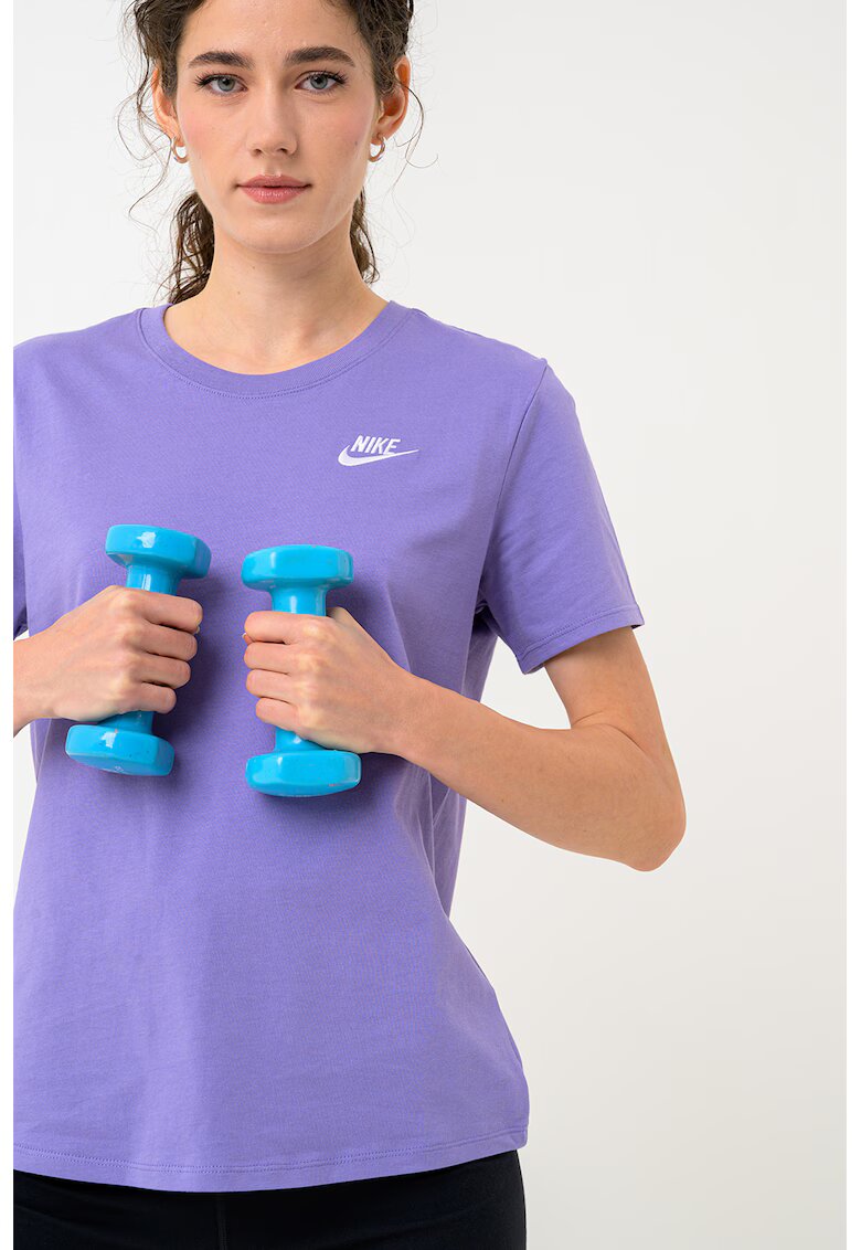 Nike Tricou din bumbaci Sportswear Club Essentials - Violet/Lila