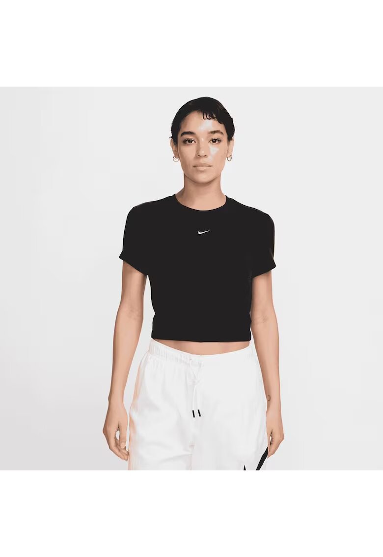 Nike Tricou pentru Femei - w nsw nk chll knt crp - HF9538-011 - Negru - Negru