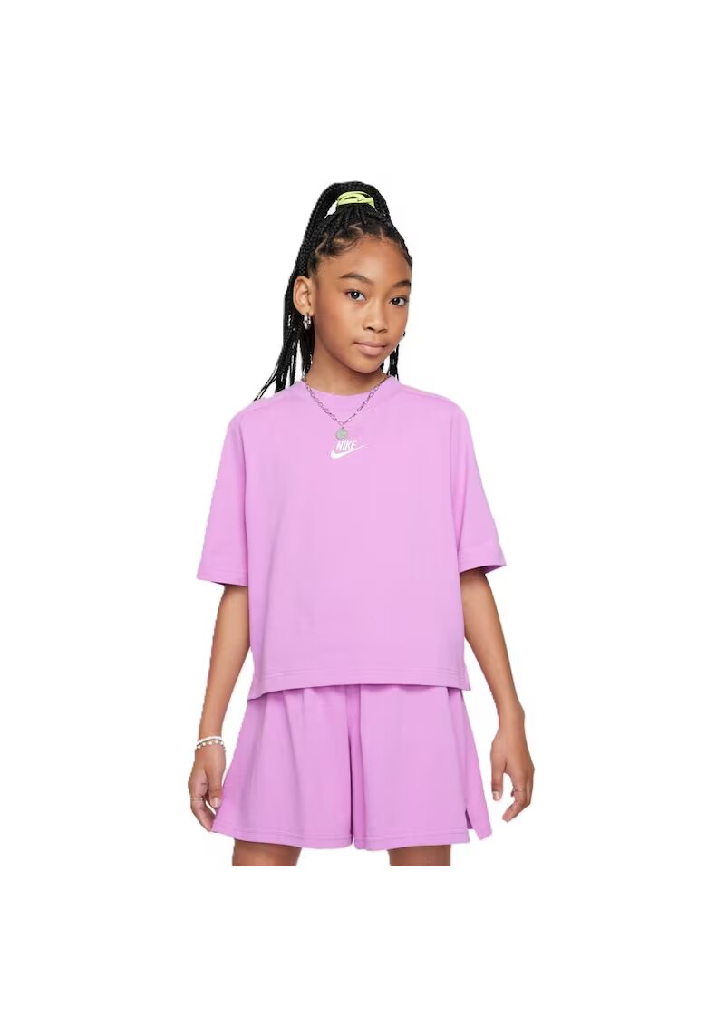 Nike Tricou pentru Fete - g nsw ss top jsy lbr - FN8589-532 - Roz - Roz