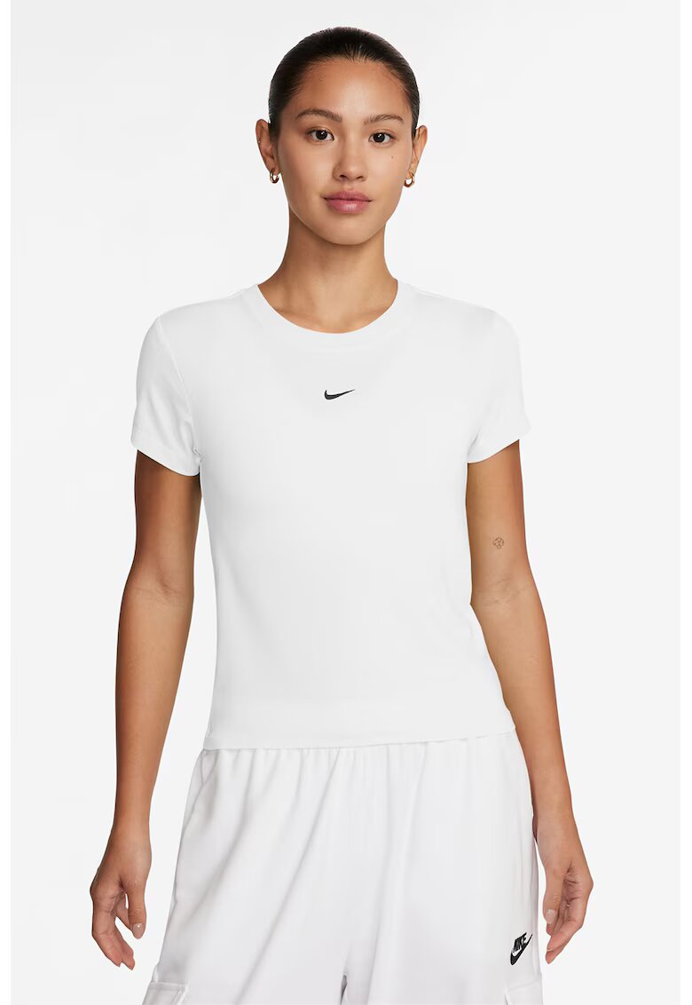 Nike Tricou slim fit din amestec de modal - Alb