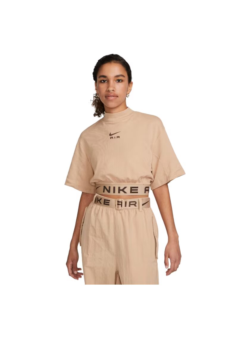 Nike Tricou W NSW AIR SS CROP TOP - FB8246-200 - Femei - Maro - Maro