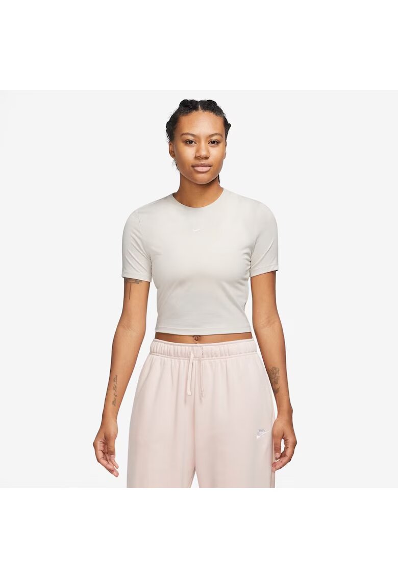 Nike Tricou W NSW TEE ESSNTL SLIM CRP LBR - FB2873-104 - Femei - Bej - Bej