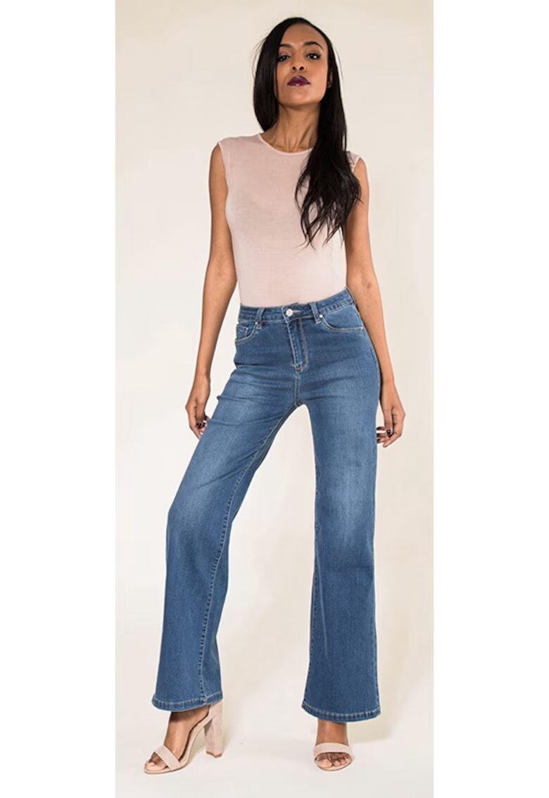 Nina Carter Blugi Dama Evazati Albastri P080-5 M8 16758 - Albastru