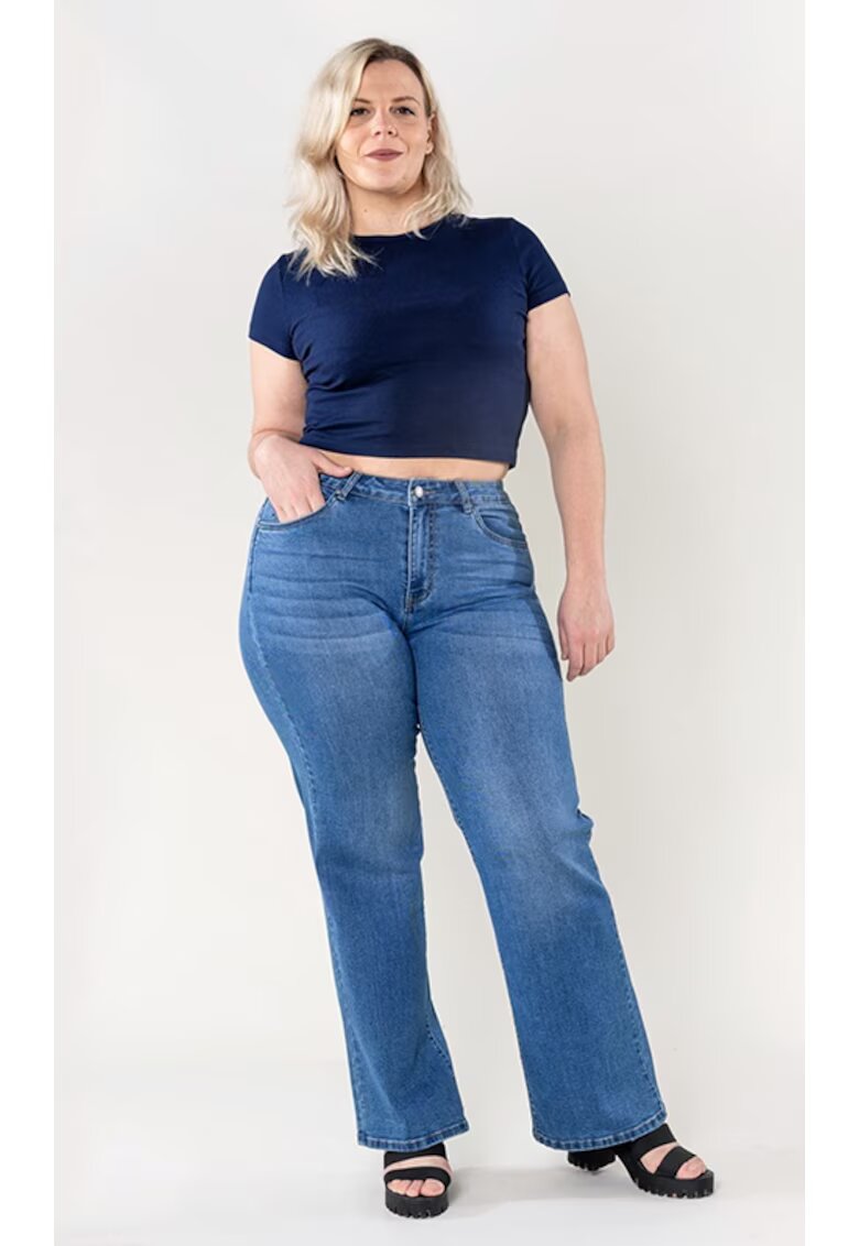 Nina Carter Blugi dama evazati marimi mari albastri P603-5 M10 16966 - Albastru