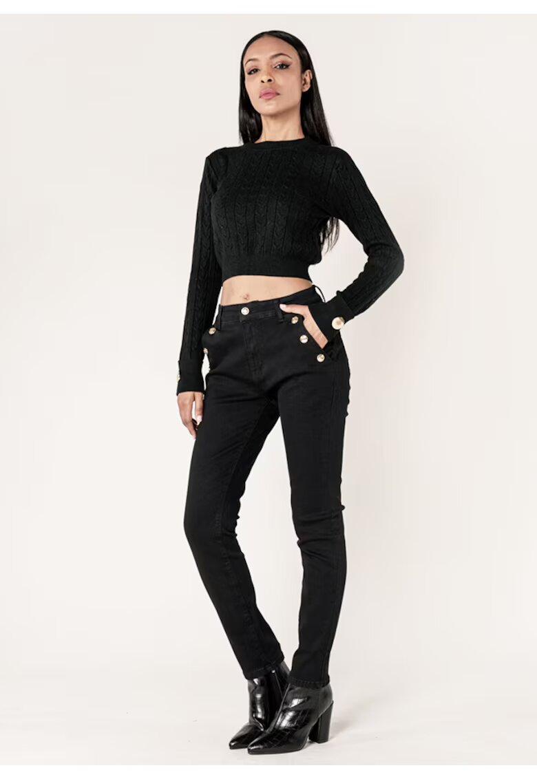 Nina Carter Blugi dama mom fit negrI P216 M10 18374 - Negru