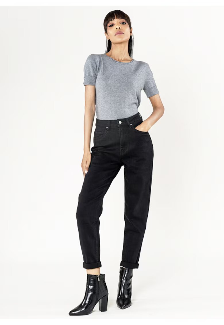 Nina Carter Blugi dama Mom Fit Negru P502-8 M10 18023 - Albastru inchis