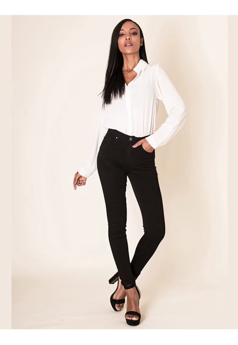 Nina Carter Blugi Dama Push-up Skinny Negri P106N M8 16823 - Negru
