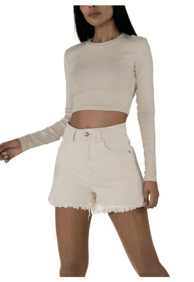 Nina Carter Blugi scurti bej cu terminatii franjurate J231-25 M7 17313 - Bej