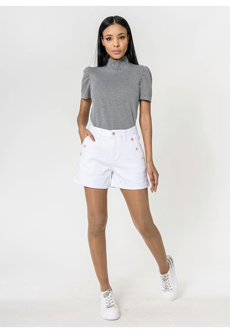 Nina Carter Blugi scurti cu terminatie rasucita P506-10 M7 - Alb 17371 - Alb