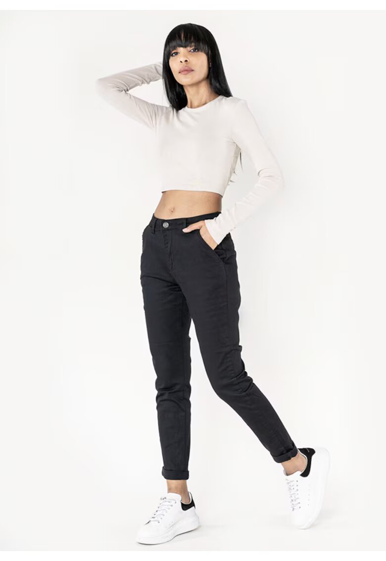 Nina Carter Pantaloni negri Chino B-J250 M10 10636 - Negru