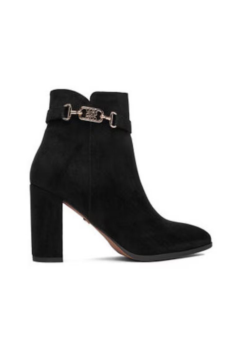 NINE WEST Botine dama CEO-ZAINA-01 - negru - cu fermoar - tesatura