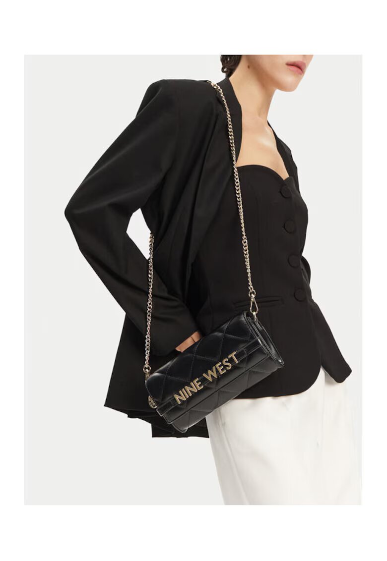 NINE WEST Geanta dama model GLAR2 - neagra - din material textil