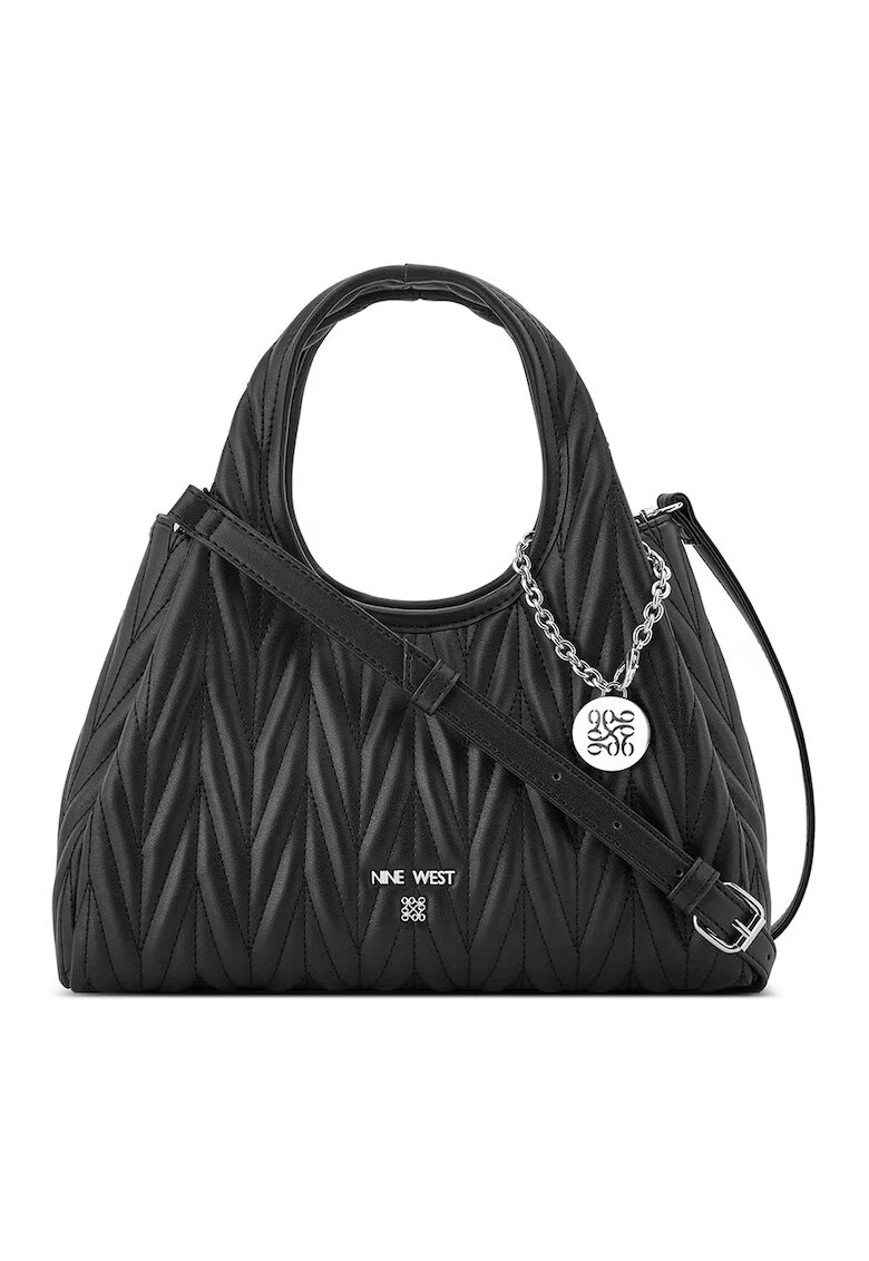 NINE WEST Geanta matasata cu bareta ajustabila de umar - Negru