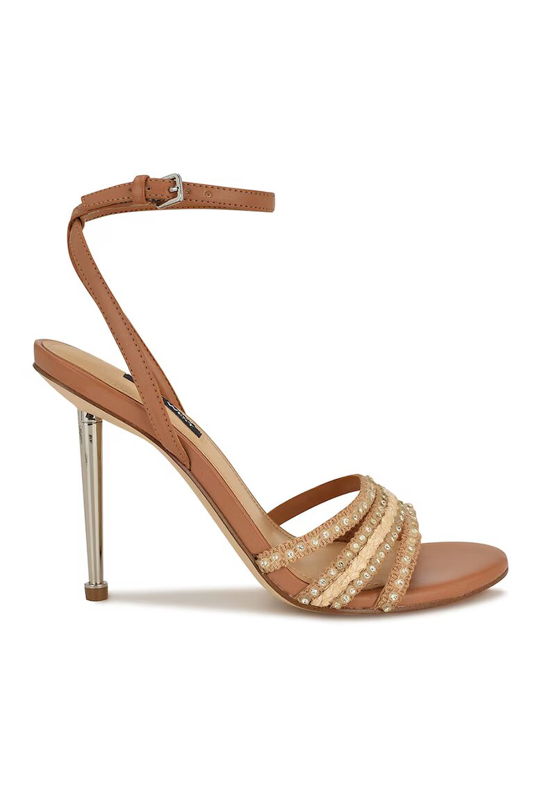 NINE WEST Sandale cu aplicatii Reen - Maro deschis