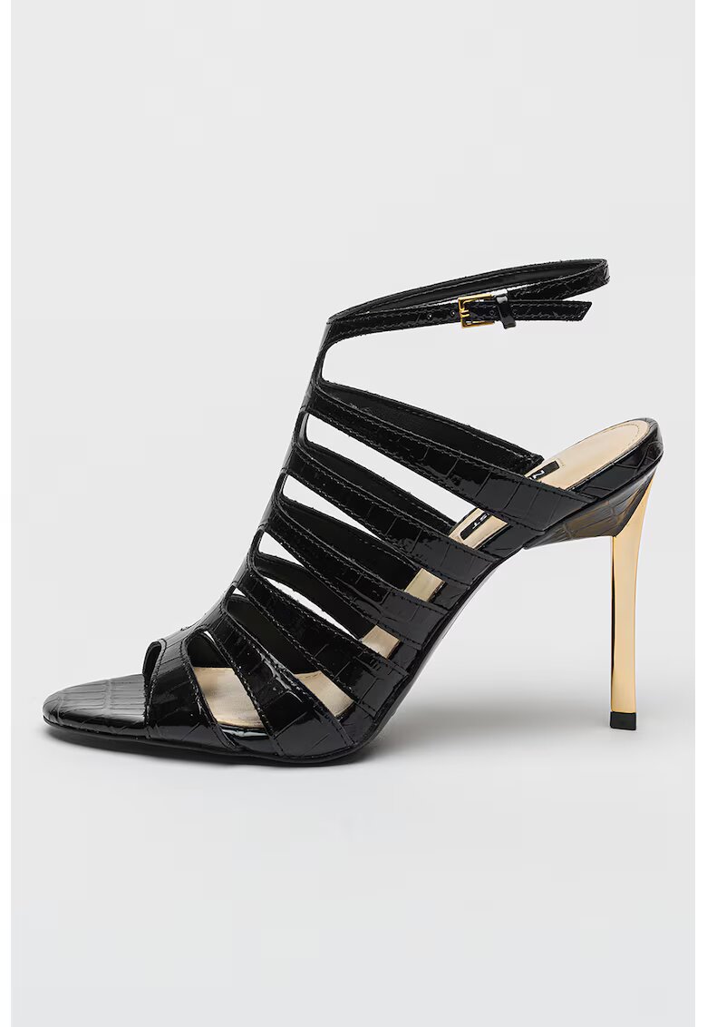 NINE WEST Sandale cu barete multiple si catarama Saleen - Negru