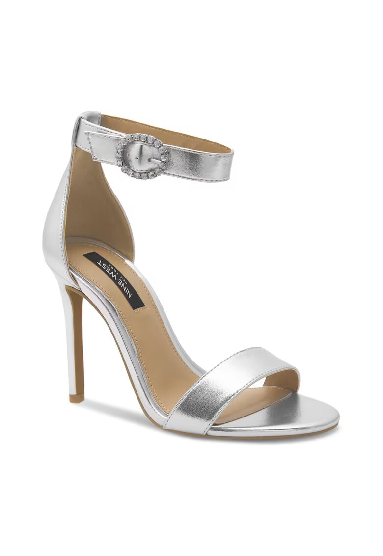 NINE WEST Sandale dama - 517368 - Piele ecologica - Argintiu