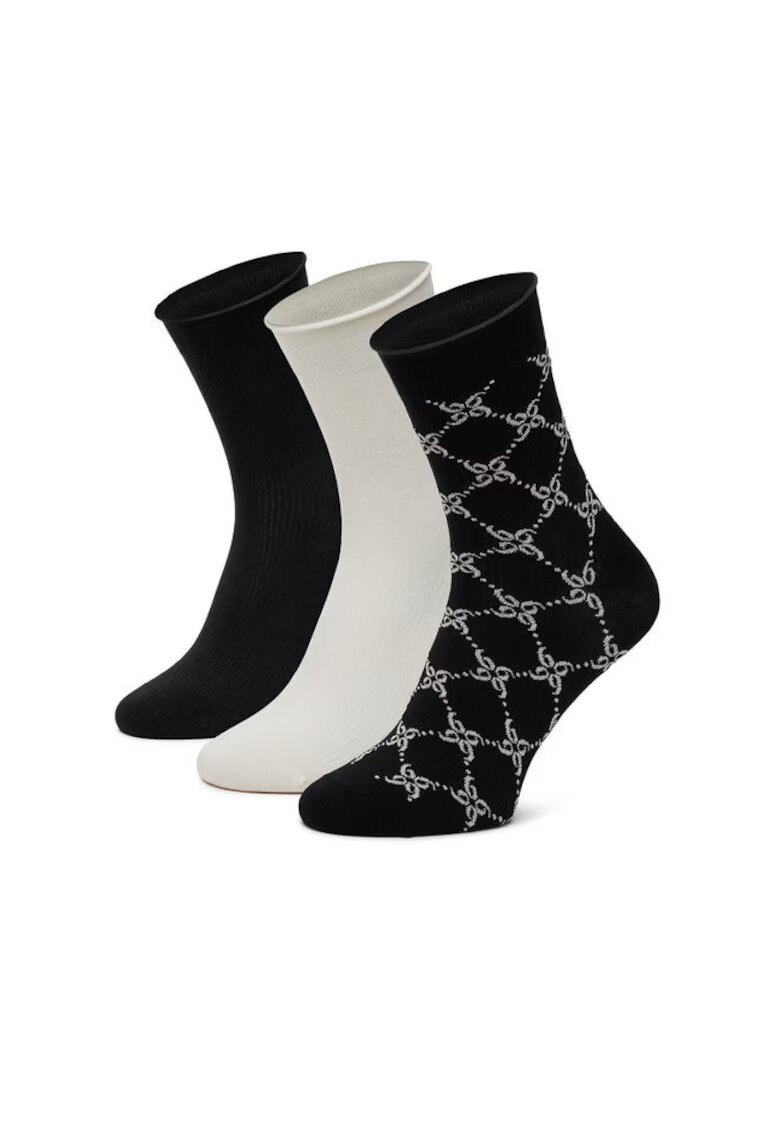 NINE WEST Sosete dama alb negru - set 3 perechi - marime