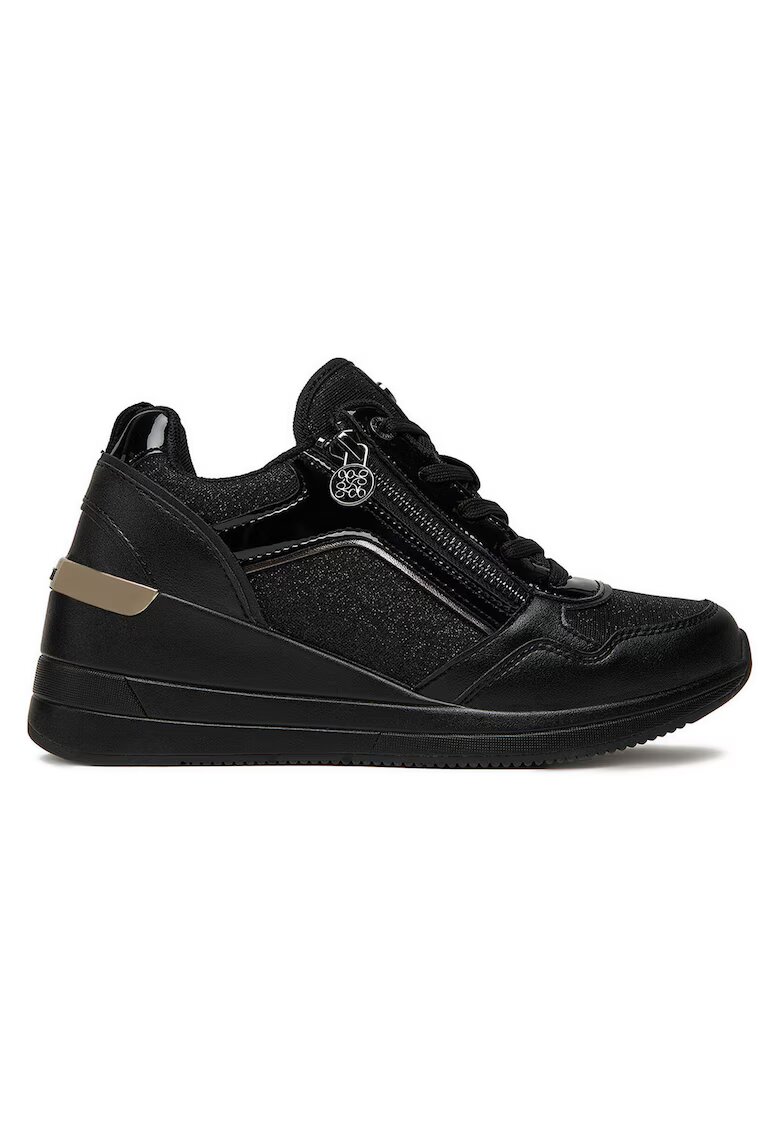 NINE WEST Tenisi dama - textil - negru/auriu