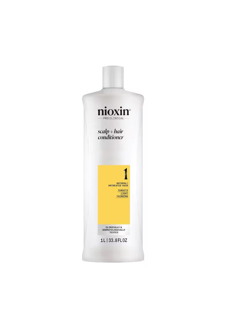 Nioxin Balsam profesional fortifiant impotriva ruperii System 1 Scalp + Hair pentru par natural cu aspect usor subtiat - 1 l