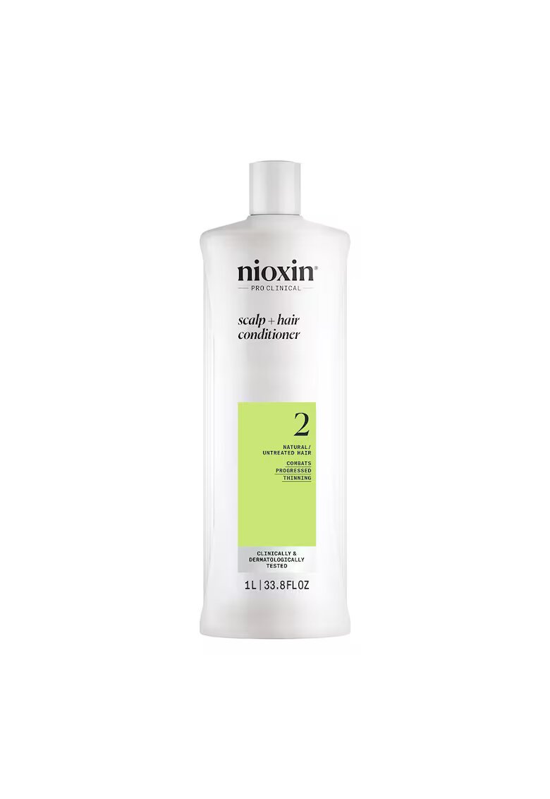 Nioxin Balsam profesional fortifiant impotriva ruperii System 2 Scalp + Hair pentru par natural afectat de subtiere avansata - 1 l