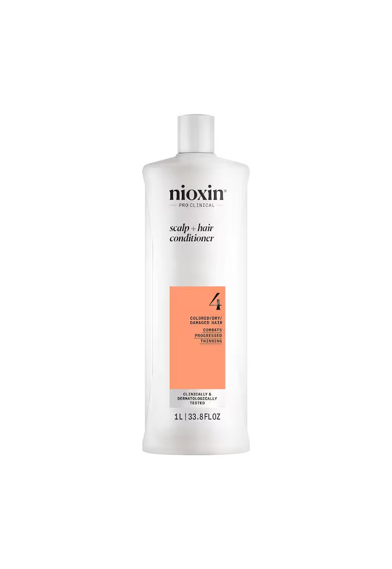 Nioxin Balsam profesional fortifiant impotriva ruperii System 4 Scalp + Hair pentru par vopsit sau deteriorat afectat de subtiere avansata - 1 l