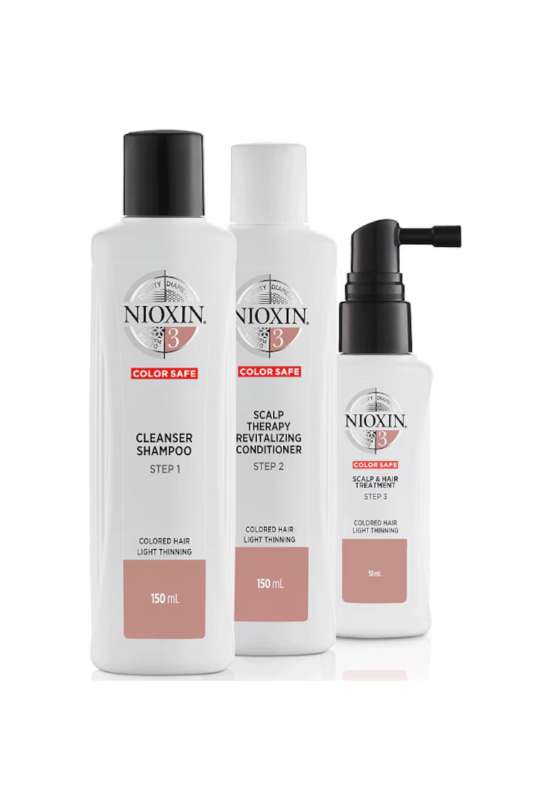 Nioxin Kit impotriva caderii parului vopsit System 3 - 150 ml+150 ml+50 ml