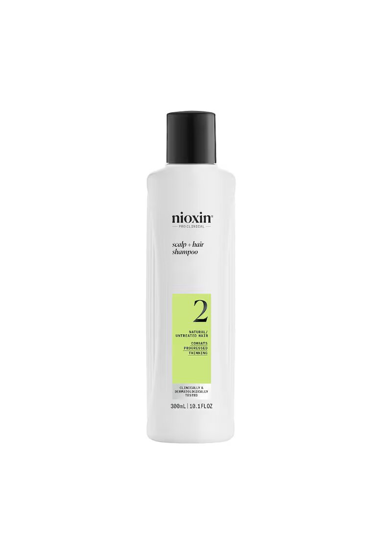 Nioxin Sampon profesional fortifiant impotriva ruperii System 2 Scalp + Hair pentru par natural afectat de subtiere avansata - 300 ml