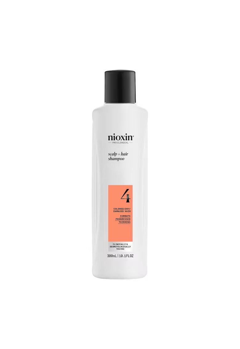 Nioxin Sampon profesional fortifiant impotriva ruperii System 4 Scalp + Hair pentru par vopsit sau deteriorat afectat de subtiere avansata - 300 ml