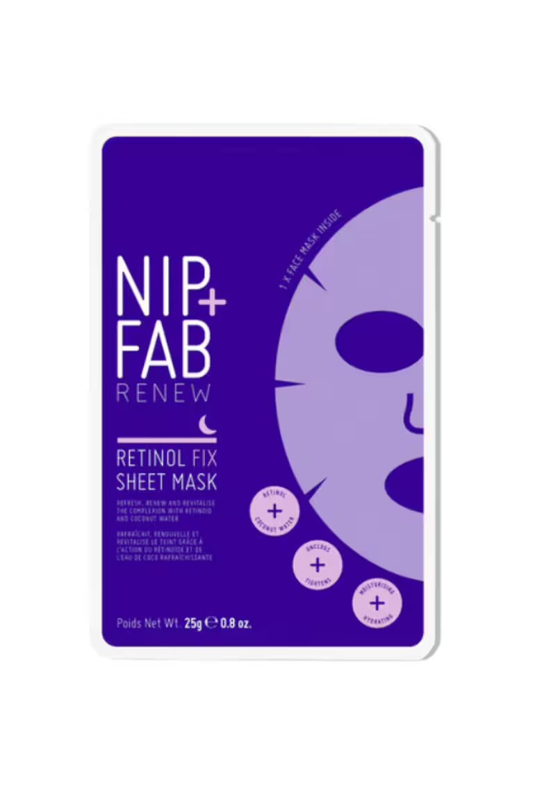 NIPFAB Masca servetel pentru fata Retinol Sheet Mask - 25 ml