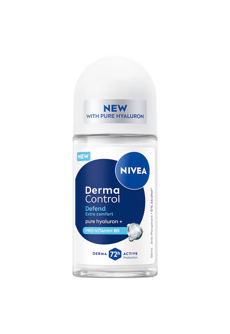 Nivea Deodorant roll-on Derma Control Defend - protectie antiperspiranta 72 de ore - 50 ml - Vitamina B5