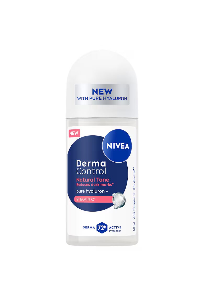 Nivea Deodorant roll-on Derma Control Defend - protectie antiperspiranta 72 de ore - 50 ml - Vitamina C