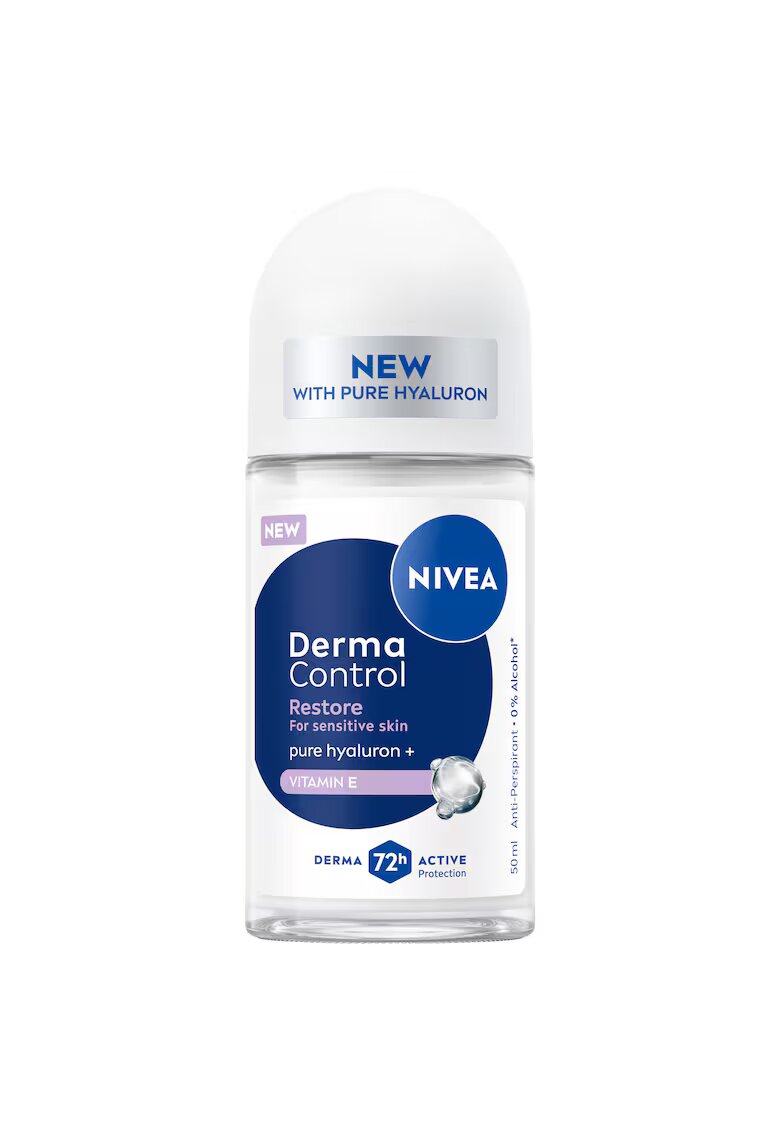 Nivea Deodorant roll-on Derma Control Defend - protectie antiperspiranta 72 de ore - 50 ml - Vitamina E