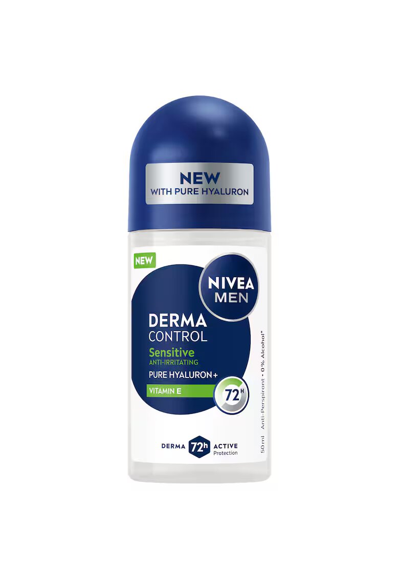 Nivea Deodorant roll-on MEN Derma Control Sensitive - protectie antiperspiranta 72 de ore - 50 ml