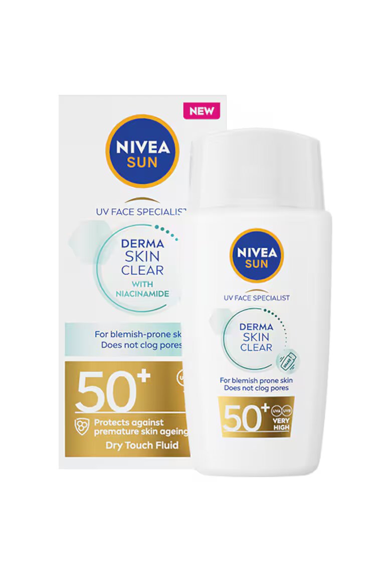 Nivea Fluid pentru ten SUN Derma Skin Clear cu Niacinamida si SPF50+ - 40 ml