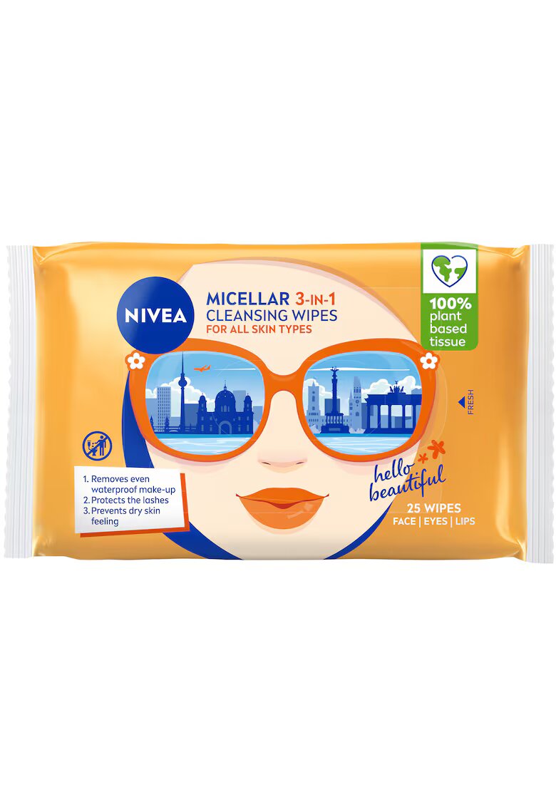 Nivea Servetele demachiante 25 buc - Uscat/Gras/Mixt/Cu imperfectiuni/Sensibil/Matur/Normal