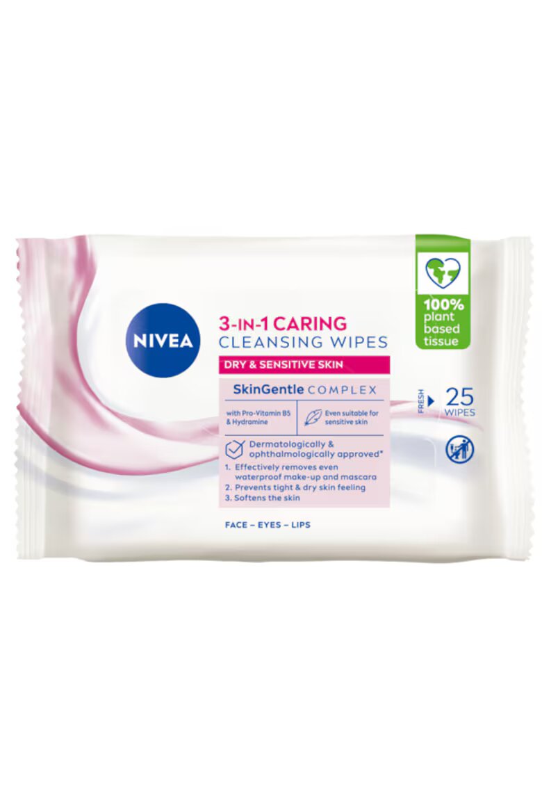 Nivea Servetele demachiante 25 buc - Uscat/Sensibil
