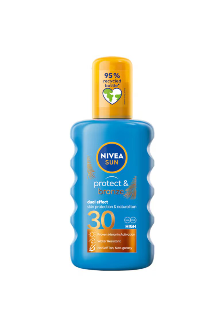 Nivea Spray cu protectie solara si bronzare Sun Protect & Bronze cu SPF - 200 ml - 30 SPF