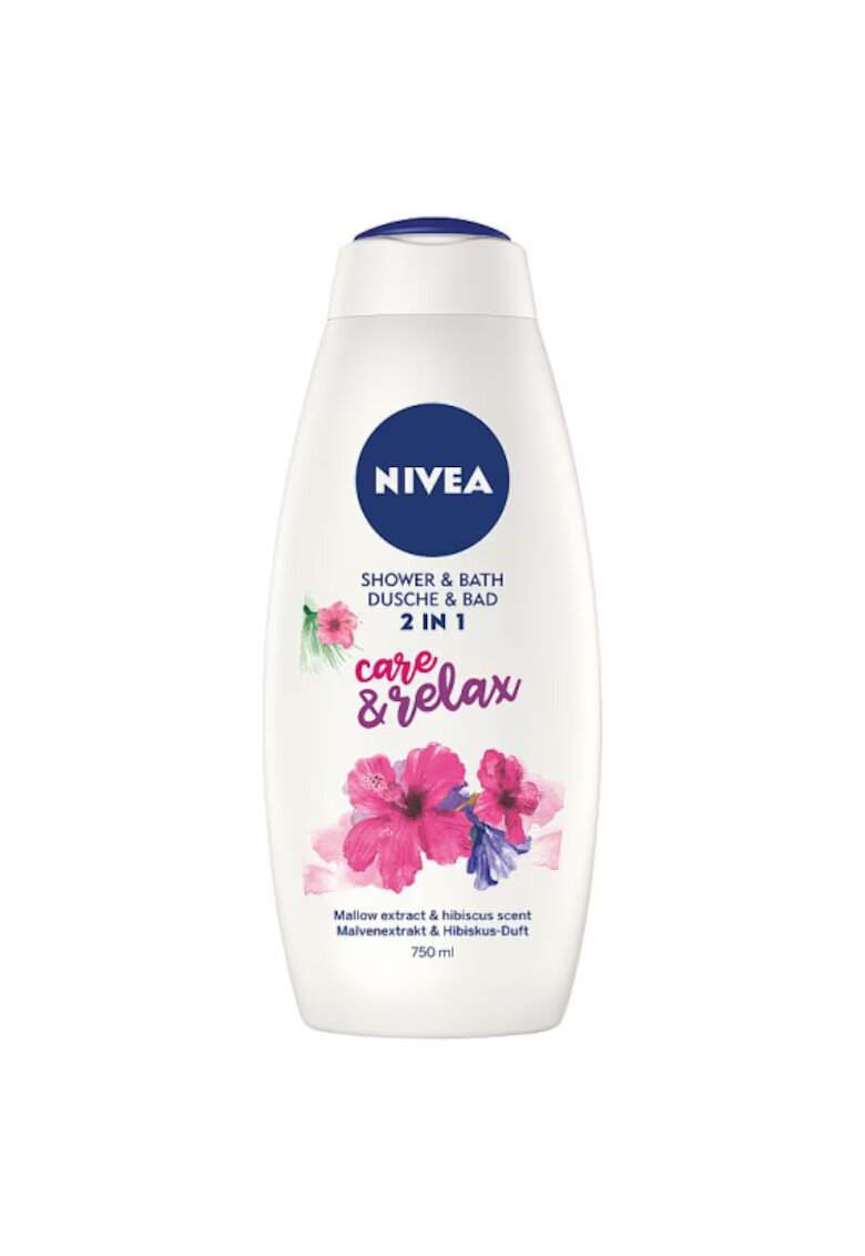 Nivea Spuma de baie & Gel de dus 2 in 1 750 ml - Hibiscus