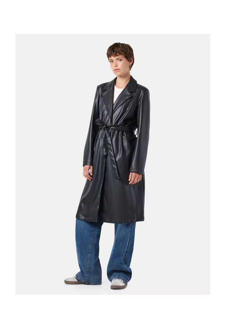 Noisy May Palton dama - 304807770 - Piele ecologica - Negru - Negru
