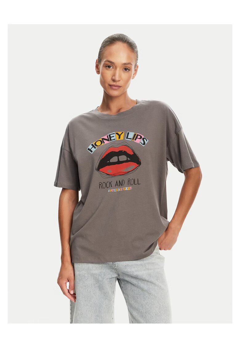 Noisy May Tricou dama gri - bumbac