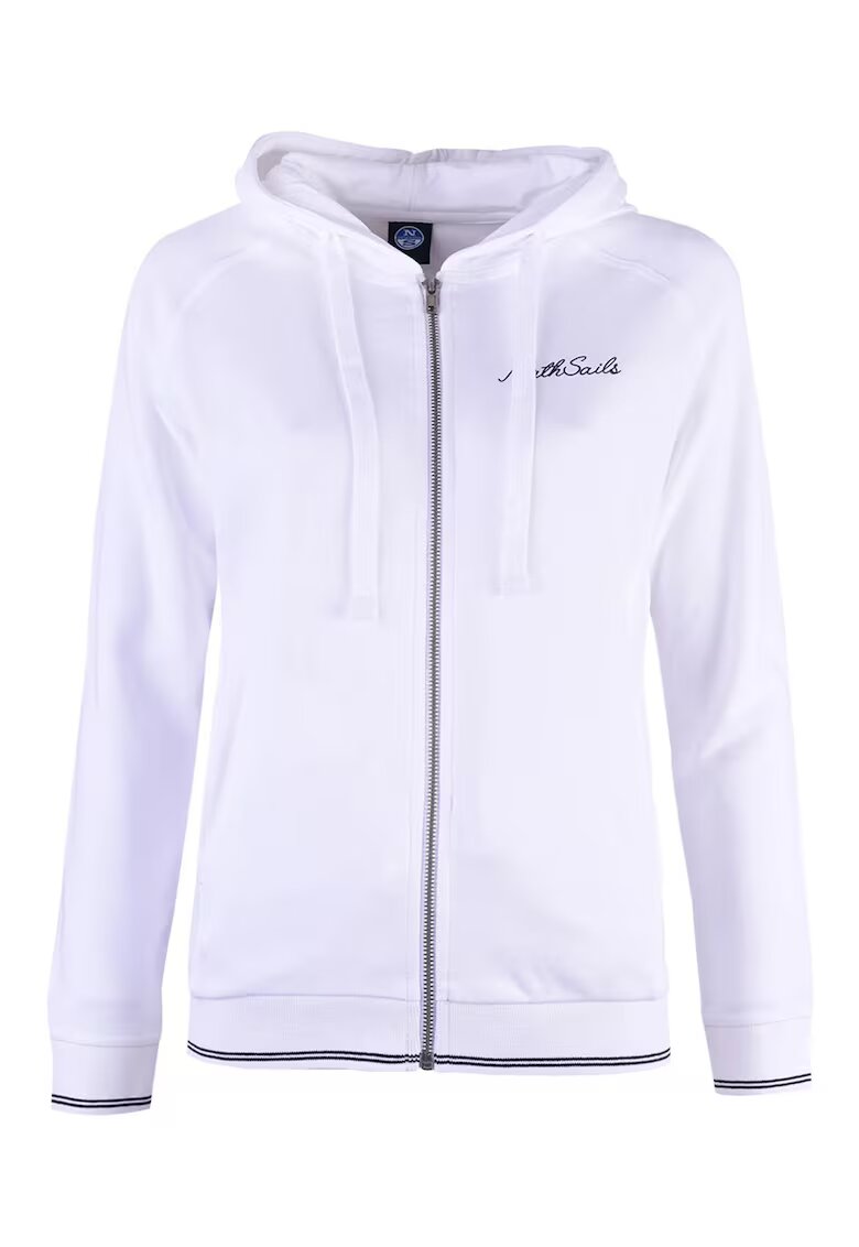 North Sails Hanorac cu fermoar si detaliu logo brodat -