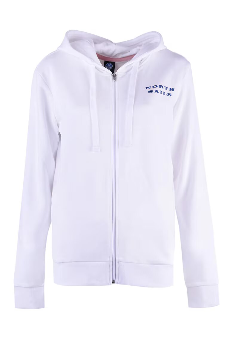 North Sails Hanorac cu fermoar si detaliu logo brodat -